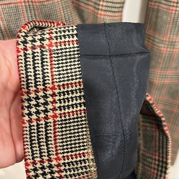J. Crew Houndstooth City Fit Trousers 100% Wool Vintage Womens Size 2 - Picture 5 of 10